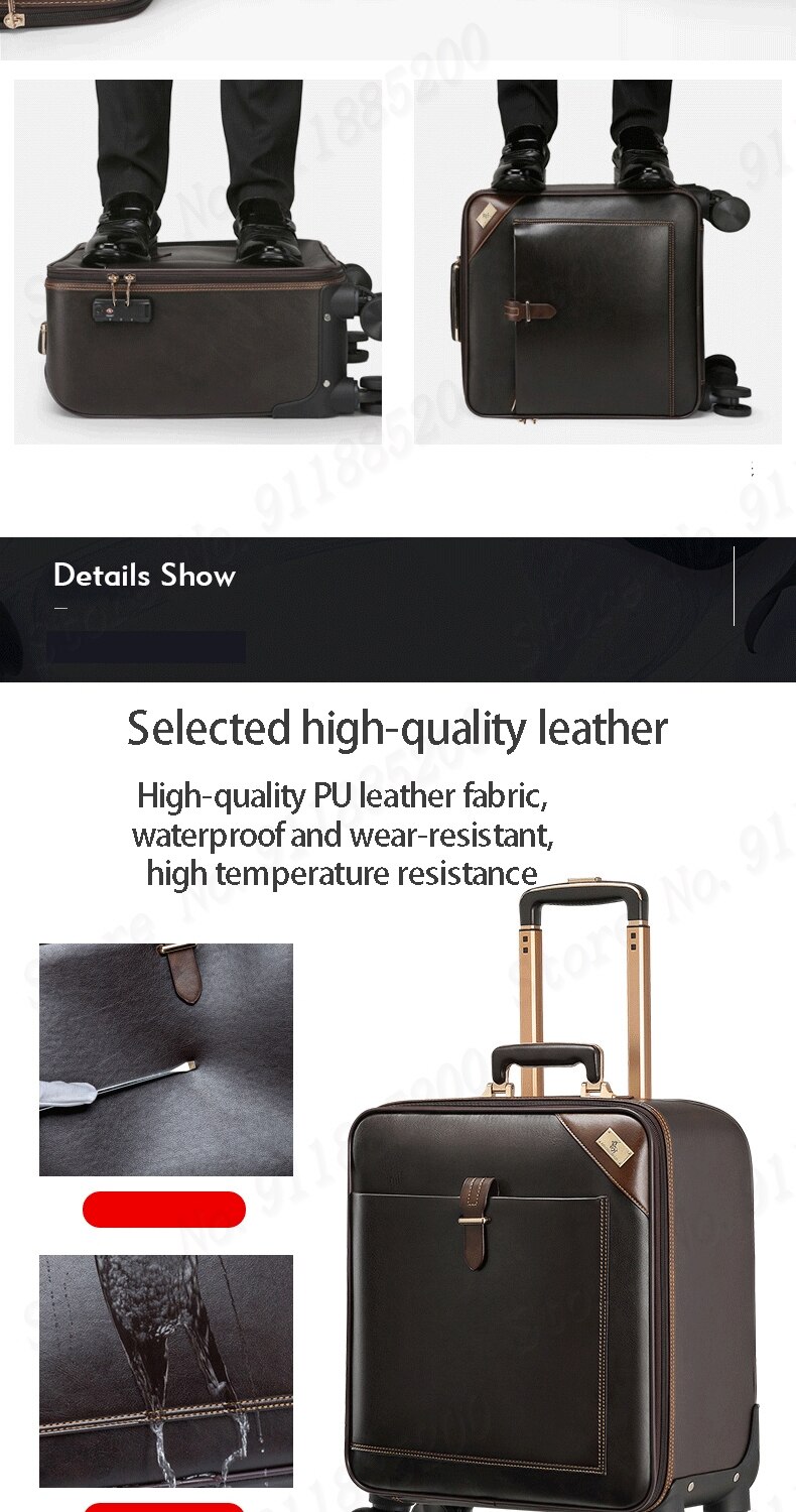 2022 new fashion luggage trolley bag - Image 12