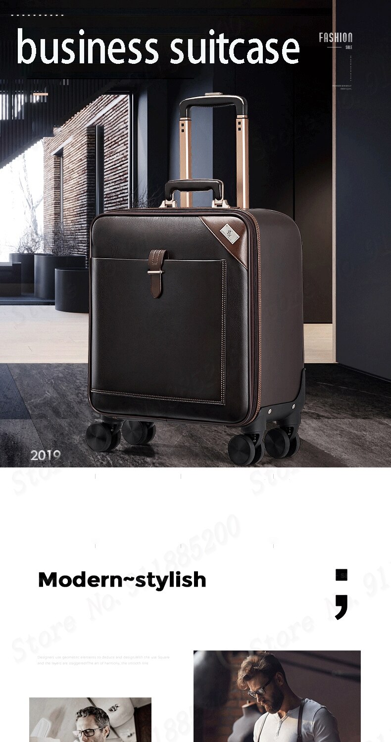 2022 new fashion luggage trolley bag - Image 15